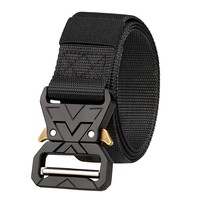 Nouvelle Arrivée Ceinture Tactique Vintage Camouflage pour Homme Légère Logo Personnalisé Réglable 3,8 cm Boucle en Alliage Tissée Polyester/Nylon