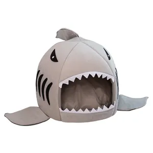 Wholesale Pet Nest New Creative Cute Shark Shaped Cat Nest Season Universal Filled High Resilience Sponge Pet Bed