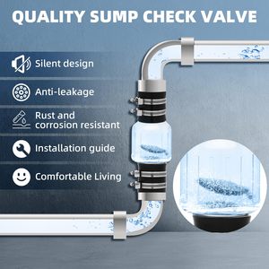 <span class=keywords><strong>Clapet</strong></span> <span class=keywords><strong>anti</strong></span>-retour silencieux en <span class=keywords><strong>PVC</strong></span> de 2 pouces, avec ressort en fer et pinces en plastique, étanche aux fuites, pour pompe de puisard et eaux usées - Product Image 6