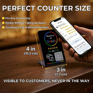 Placa personalizada de reseñas de Google con NFC, letrero acrílico con código QR para reseñar, tarjeta de calificación comercial para salón, cafetería, hotel, tienda - Product Image 4