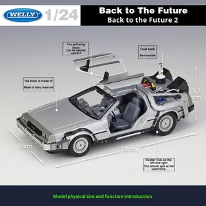 Welly e Willy Welly Willy Modellini Auto da Film <span class=keywords><strong>in</strong></span> Scala 1:24, Giocattoli <span class=keywords><strong>in</strong></span> Metallo Pressofuso, Regalo Perfetto - Modelli di Ready Player One e Ritorno al Futuro, Confezione Multipla - Product Image 4