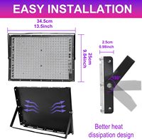 50-400W LED UV Lumières pour Glow Party Étanche Blacklight Projecteur 395nm Projecteur Violet Lampe pour Durcir Halloween Décor
