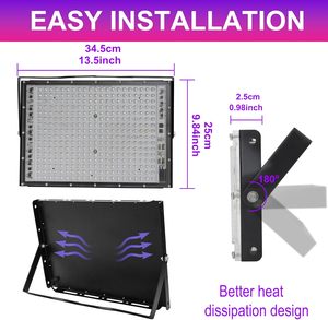 Luces <span class=keywords><strong>UV</strong></span> LED de 50-400W <span class=keywords><strong>para</strong></span> fiesta brillante, reflector de luz negra impermeable, foco de 395nm, lámpara púrpura <span class=keywords><strong>para</strong></span> curar la decoración de Halloween - Product Image 6