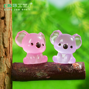 Weijs Resin - Nuevos Accesorios Decorativos Colgantes de <span class=keywords><strong>Koala</strong></span> que Brillan en la Oscuridad para Jardinería, Paisajismo, Mini Micropaisaje, Impermeables - Product Image 4