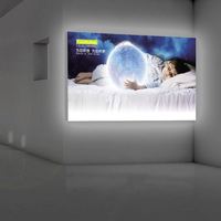Profilé en aluminium pour caisson lumineux publicitaire 80 mm, fixation murale ou plafond, simple face, pour caisson lumineux en tissu