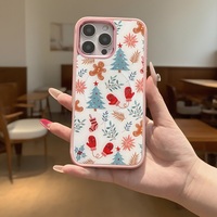 Coque de téléphone à panneau arrière magnétique remplaçable pour iphone 17 / 17pro/17promax/17air avec les gants rouges dorés de Noël