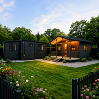 Maison conteneur modulaire démontable en acier, portable et extensible, pour camping et complexe hôtelier