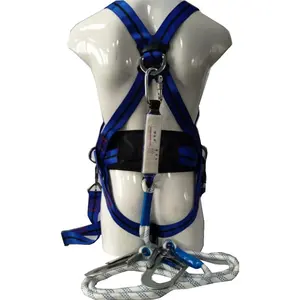 Polyester Full Body Harness Safety Belt With Rope Using For High Altitude Working