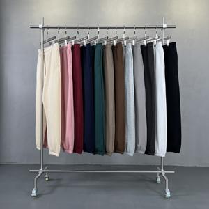 Custom Winter 400g Fleece Lined Thickened Casual Pants Unisex Drawstring <b>Cuffed</b> Loose Streetwear Trousers <b>Joggers</b> for men - Product Image 1