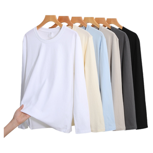 Wholesale Custom Men's <b>Long</b> Sleeve T-<b>Shirt</b> Printing Graphic 100% Cotton Crew Neck Plain Blank <b>Tee</b> <b>Shirt</b> Manufacturer OEM Supply - Product Image 1