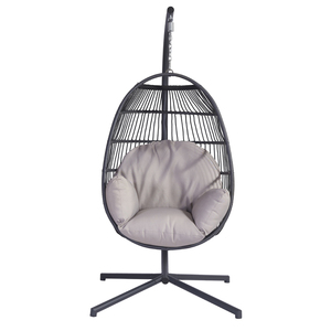 Silla Colgante de Mimbre en Forma de Huevo, Plegable, para Jardín, Patio, Balcón, Embalaje en Caja, Muebles de Exterior - Product Image 1
