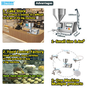 Máquina Comercial Automática de Sobremesa para Rellenar Crema, Mermelada y Otros Productos de Repostería, 220V, Nueva, con Control Táctil, Acero Inoxidable 304 - Product Image 5