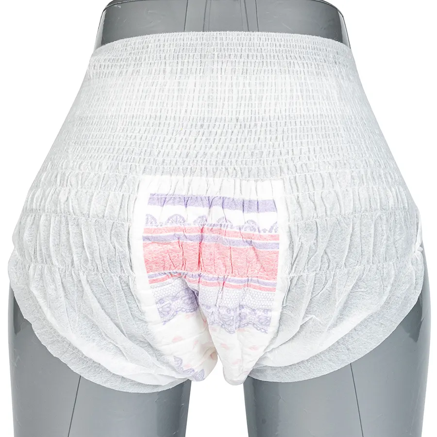 Échantillon gratuit de grade A Fabricant Offre Spéciale sous-vêtements périodiques jetables pour femmes Pantalons sanitaires coton de qualité feuille supérieure