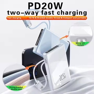 Banca di potere di alta qualità 22.5W ricarica rapida sottile <span class=keywords><strong>2</strong></span> in 1 doppia linea banche di potere portatili per il telefono 10000mAh 20000mAh Power Bank - Product Image 5