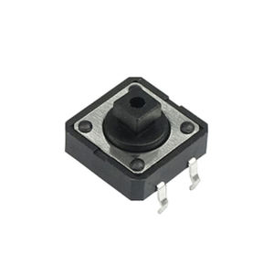 Interruptor táctil de 12,00mm x 12,00mm, SPST, NO, accionado por la parte <span class=keywords><strong>superior</strong></span>, a través del orificio, de 1/2/2/mm - Product Image 1