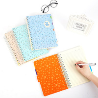 Cuaderno Personalizado, Diario, Espiral, Estampado Floral, Logotipo Personalizado, Separadores de Pestañas Coloridos, A4, A5, A6, Venta al por Mayor, MOQ Bajo