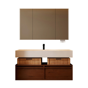 High Quality Bathroom Vanity with <b>Sink</b> - Wood Bathroom Cabinet with Marble <b>Sink</b> Vanity & Ample Drawer <b>Storage</b> - Product Image 5