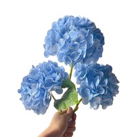 Têtes de fleurs artificielles en pompon blanc, bleu, vert, hydratantes - Vente en gros pour la décoration de fêtes et de la maison