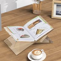 Rak Menu akrilik memasak restoran pemegang Menu rak buku toko buku Desktop Atlas sederhana rak buku akrilik