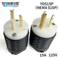 YUADON YD515P Offre Spéciale NEMA 5-15 prise de courant industrielle bonne qualité 3 broches USA prise 15A courant nominal 125V métal cuivre nominal