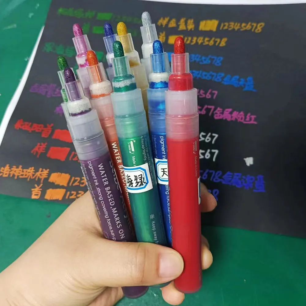 2023 okul malzemeleri DIY imza albümü imza için metalik su bazlı akrilik boya kalemi
