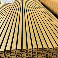 Panneau mural en composite bois-plastique laminé WPC, moderne, géométrique, imperméable, ignifuge, pour extérieur, co-extrusion