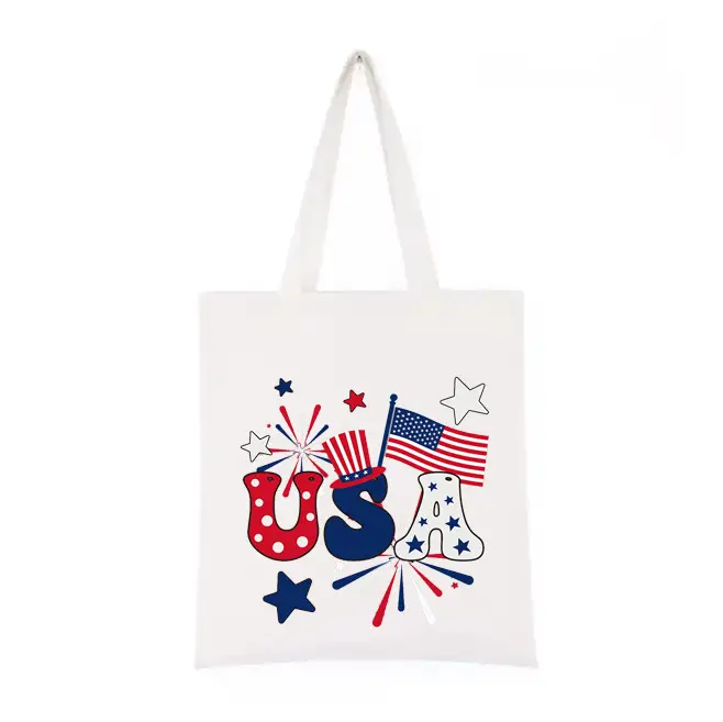 Custom Logo High Quality Logo USA Independence Day Handbag LGBT Bag Canvas Bags