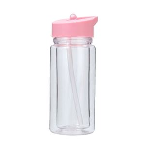 Bouteille d'eau sportive transparente en plastique de 10 oz avec paille et poignée, motif spatial, gobelet écologique pour enfants - Product Image 3