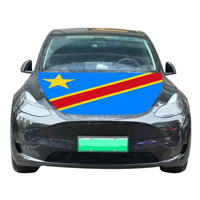 Drapeau de la République démocratique du Congo pour capot de voiture, drapeau pour capot moteur de voiture, vente en gros, personnalisé, résistant à l'usure et durable