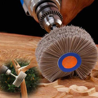 Disque abrasif en nylon Pacha Tool 80 mm, brosse industrielle OEM à tête florale en fil d'acier, outil de polissage et de meulage rond