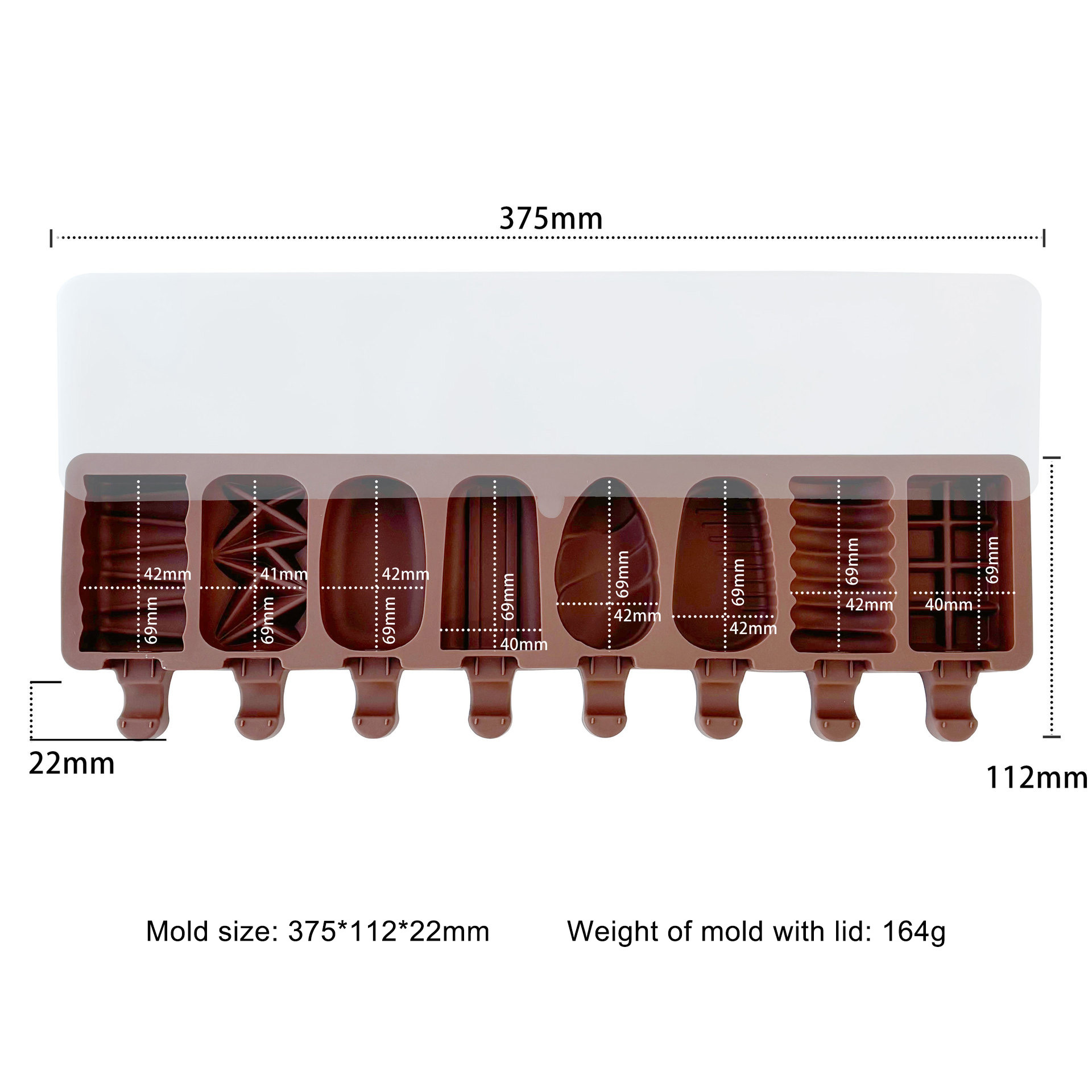 8 Cavity geometric J-360 - Brown