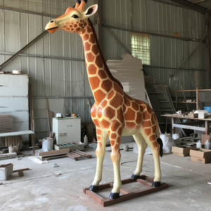 زرافة متحركة واقعية عالية المحاكاة واقعية مخصصة للحديقة الترفيهية ، معرض حديقة الحيوان ، إنتاج الأفلام والديكور الأفريقي - Product Image 2