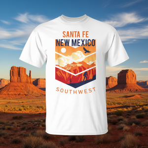 T-shirt Santa Fe New Mexico Southwest dal design vintage, vestibilità unisex - Product Image 3