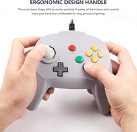 Manette filaire rétro pour N64 Mini, télécommande de jeu, joystick amélioré pour console N64 classique