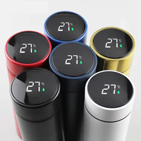 Bouteilles isothermes intelligentes de 500 ml, thermos en acier inoxydable, gourdes isothermes sous vide, gobelet avec affichage de la température, bouteille d'eau intelligente