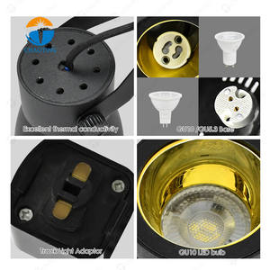 Sistema de riel comercial empotrado, <span class=keywords><strong>foco</strong></span> ajustable de superficie de techo Cob <span class=keywords><strong>Mr16</strong></span> Gu10, accesorios de <span class=keywords><strong>foco</strong></span>, carcasa de luz de pista Led - Product Image 5