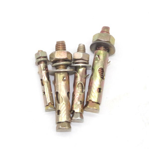 Ancre de manche antidérapante en acier au carbone M12 galvanisé jaune zingué avec écrou hexagonal - Product Image 4