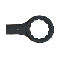 Clé combinée X-SPARK 3-1/2" DIN standard, forgée, en acier au chrome 40, à fourche ouverte, avec décalage de 14 degrés