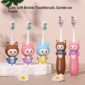 แปรงสีฟันเด็ก 1-7 ปี ขนนุ่ม หัวเล็ก ลายการ์ตูน น่ารัก แปรงสีฟันเด็ก ด้ามจับการ์ตูน วัสดุ PP สำหรับเด็ก - Product Image 1