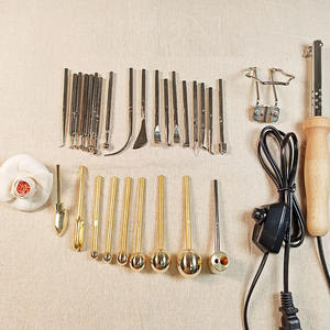 कपड़े के फूल निर्माता उपकरण उपकरणों ने 17 2x आयरन और पीतल 18x 24x 27x के साथ इलेक्ट्रिक कृत्रिम फूल क्लैवर सोल्डरिंग लोहा - Product Image 6