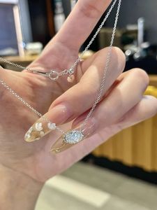 Xinfly HPHT CVD Lab Grown 1CT Oval Cut Diamond Pendant <b>Necklace</b> with 18k Gold IGI Certified - Product Image 4