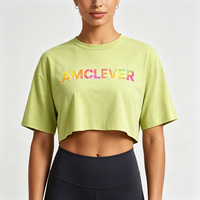 T-shirt court en soie/coton pour femme, impression numérique DTF, logo personnalisé, manches courtes, col rond, streetwear, haut d'été