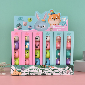 Petit quantité minimale de commande Stock vache chien ours design cadeaux créatifs 5 coloré mignon <span class=keywords><strong>kawaii</strong></span> <span class=keywords><strong>surligneur</strong></span> à empiler pour enfants étude <span class=keywords><strong>dessin</strong></span> stylo de marque - Product Image 2