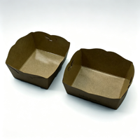 Boîte à pâtisserie pliable en papier kraft recyclé avec logo personnalisé, bord ondulé de qualité alimentaire, fermeture magnétique, emballage jetable pour gâteaux/pâtisseries