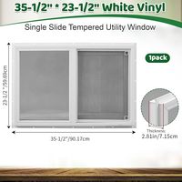 Ventana de PVC Térmica de Doble Hoja Estilo Americano OEM, Deslizamiento Vertical, Eficiente Energéticamente para Edificios