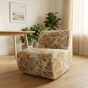 Fauteuil de détente incurvé en tissu minimaliste italien avec pieds en bois pour petits salons et chambres à coucher, design moderne pour la maison et l'hôtel - Product Image 4