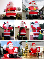 Décorations de Noël gonflables d'extérieur, Père Noël LED lumineux, Père Noël gonflable géant personnalisé pour la décoration de jardin de Noël