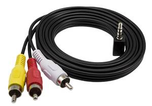 Câble audio vidéo AUX stéréo 3,5 mm vers RCA AV Caméscope 3,5 mm mâle vers 3RCA mâle pour smartphones, MP3, tablettes, haut-parleurs, home cinéma - Product Image 5