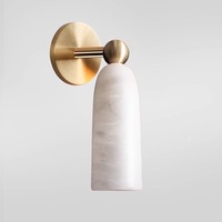 Applique murale en fer et marbre pour salon, mur de fond TV, lampe de chevet, luminaire créatif de designer, lumière de luxe pour entrée d'escalier