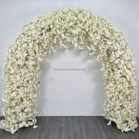 Arches de mariage blanches faites à la main de haute qualité avec des fleurs artificielles douces pour l'obtention du diplôme fête des mères décorations de fête de Pâques